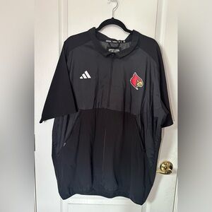 Black Louisville Adidas Short Sleeve Quarter-Zip XL